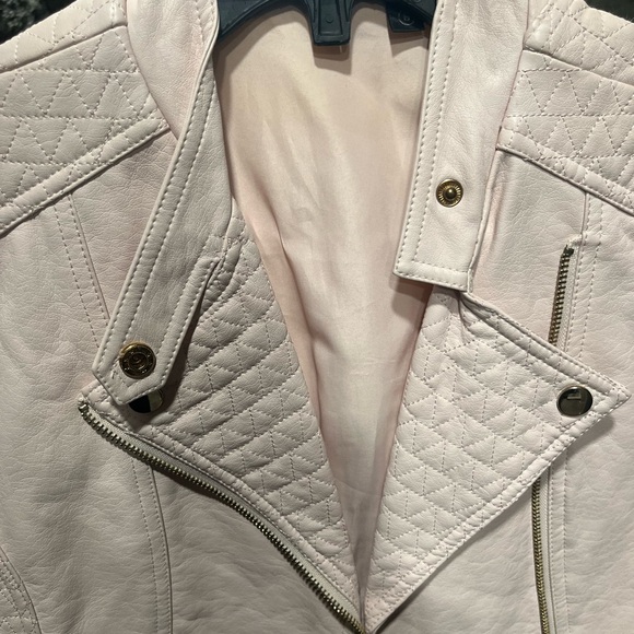 Blush pink faux leather jacket - Picture 4 of 8